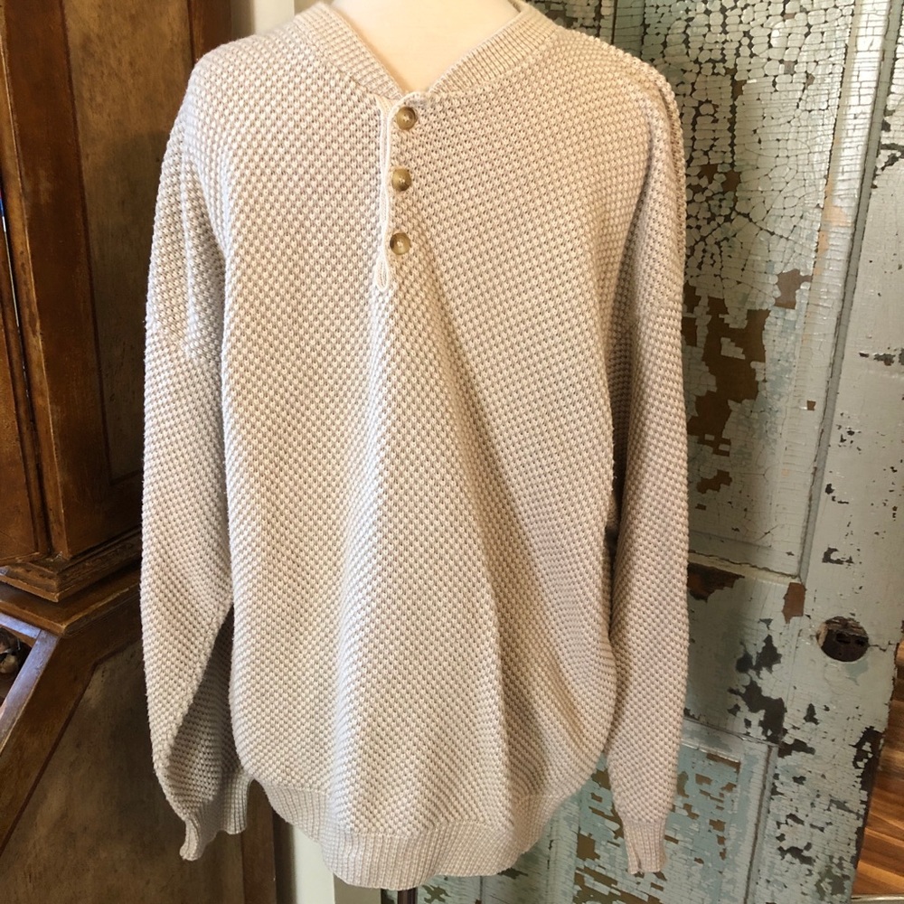 Vintage Peconic Bay Traders mens cotton sweater size large good condition